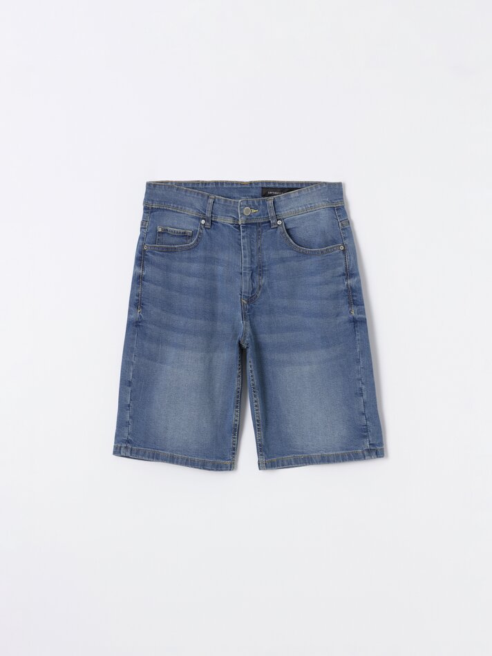 Bermuda jeans slim fit - Azul
