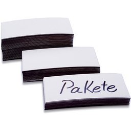 Etiquettes aimantées, 20 x 100 x 0,6 mm, blanc