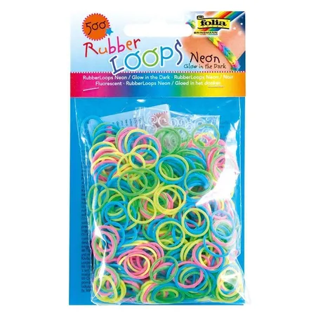 Folia Rubber Loops Neon, Glow in the dark