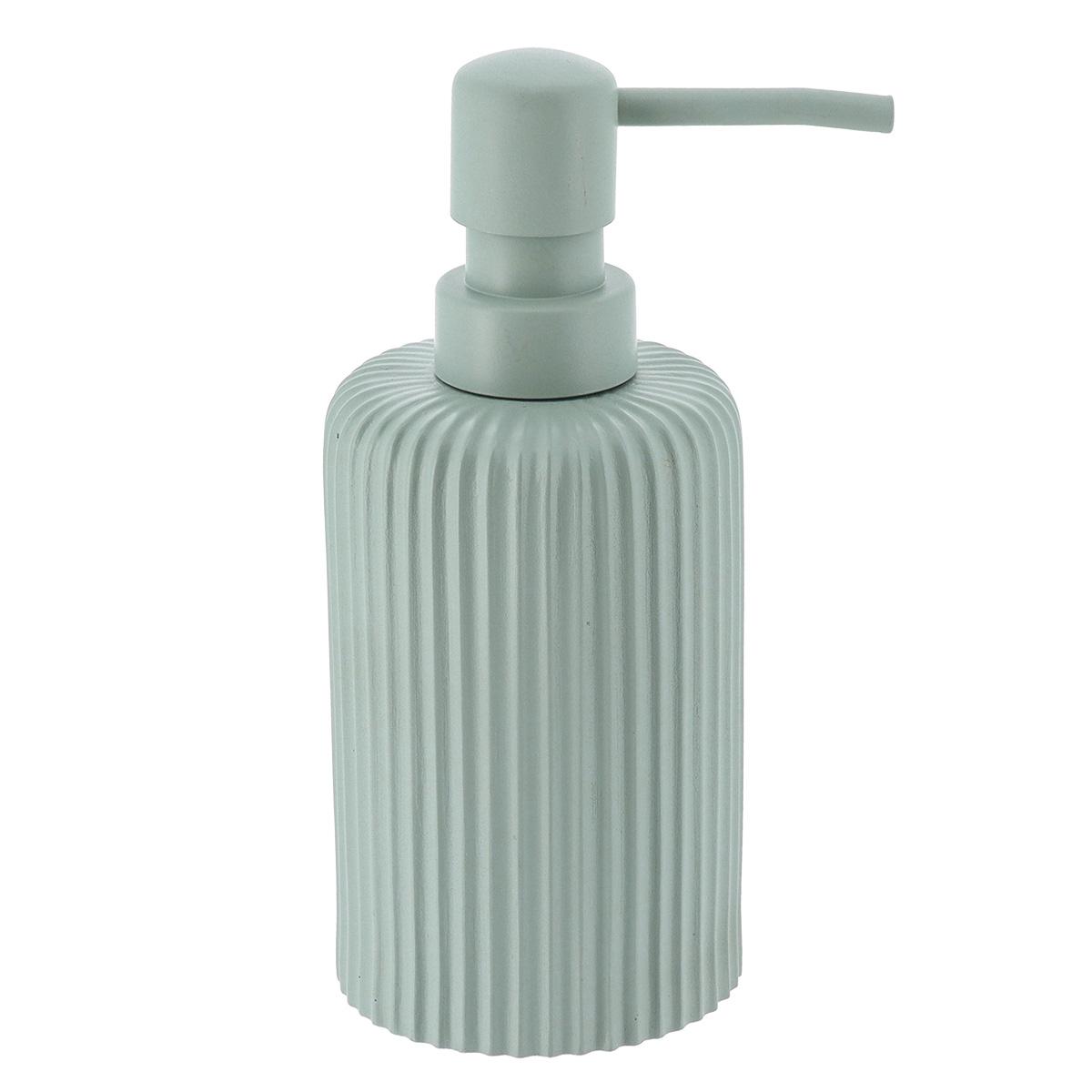 DISTRIBUTEUR A SAVON ARRONDI STRIE 230ML VERT EUCALYPTUS