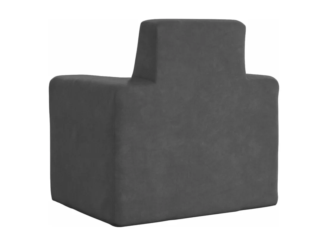 Canapé pour enfants Anthracite Peluche douce