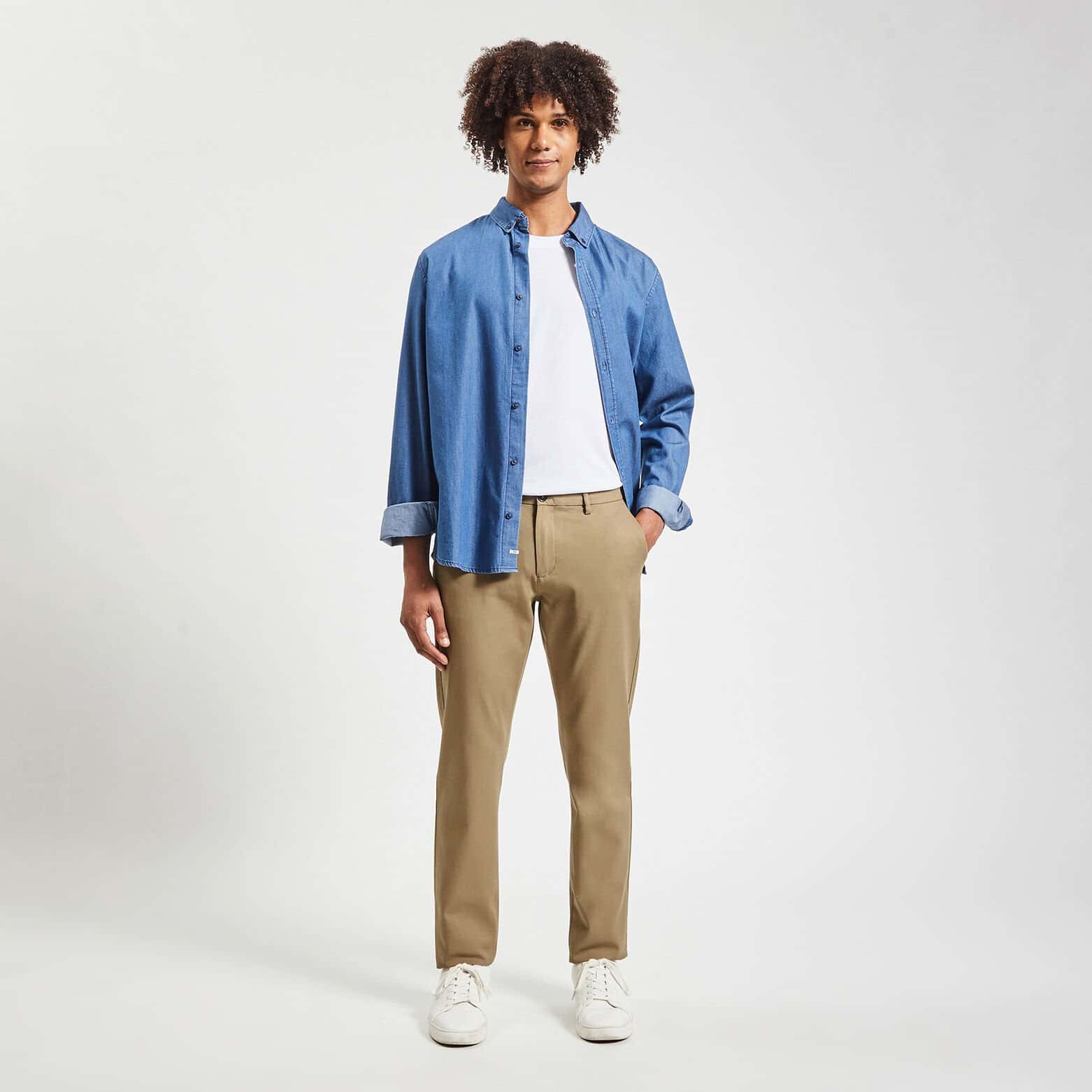 Pantalon chino slim urbain 'le parfait by JULES' Beige