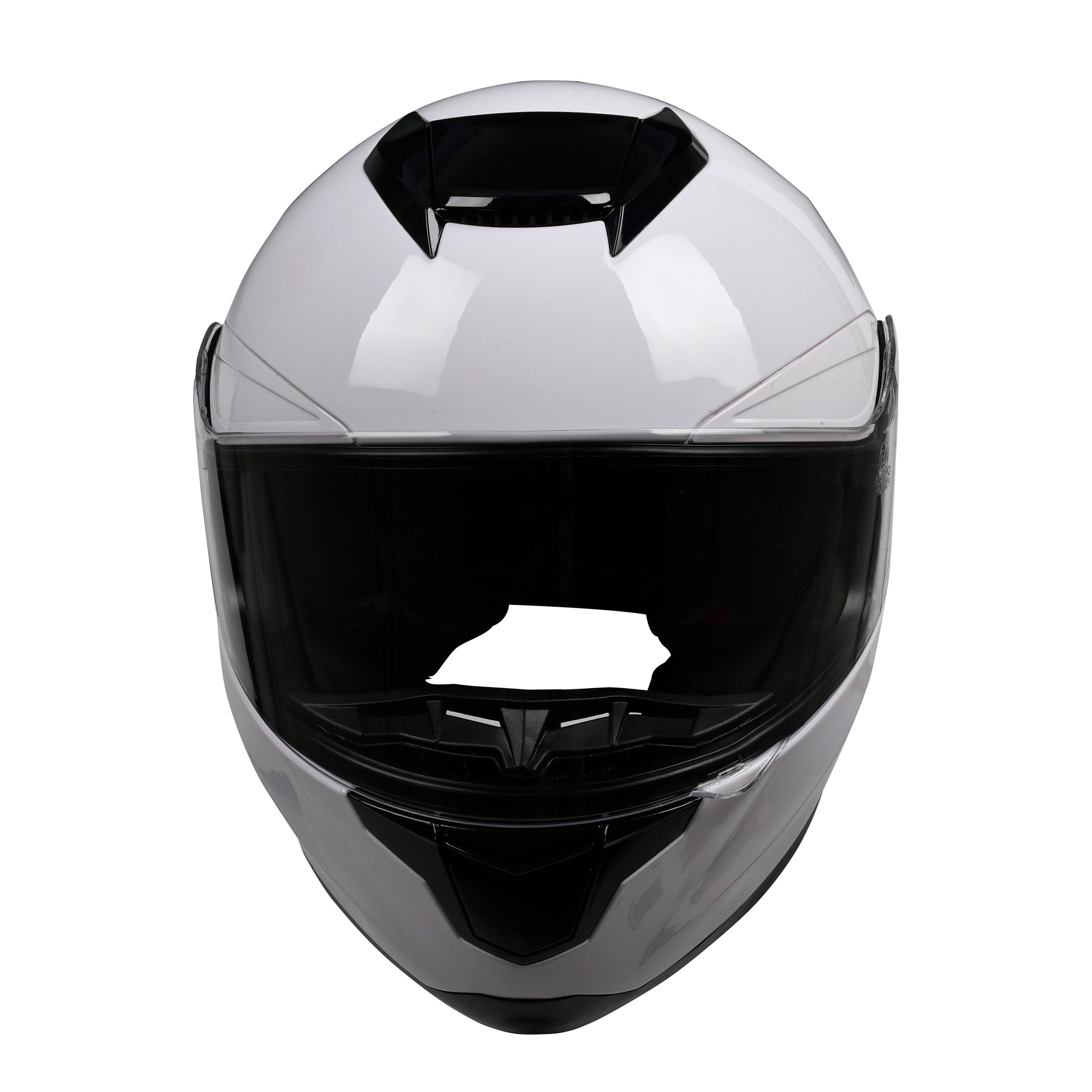 Motorrad Integralhelm Einzelvisier weiss Grösse 55/56