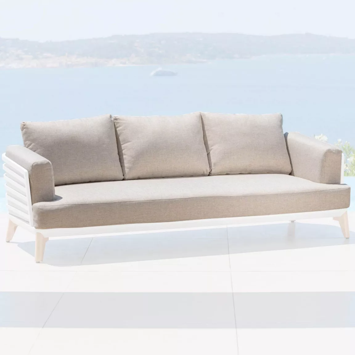 Housses de coussin de remplacement pour Canapé 3 places Monte Carlo Taupe