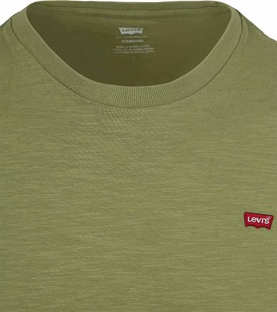Levi's T-shirt Original Slub Green 56605-0270 kopen
