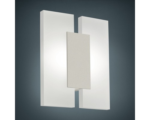 LED wandlamp 480 lm 3000 K HxL 20x17 cm Metrass nikkel/mat/satijn