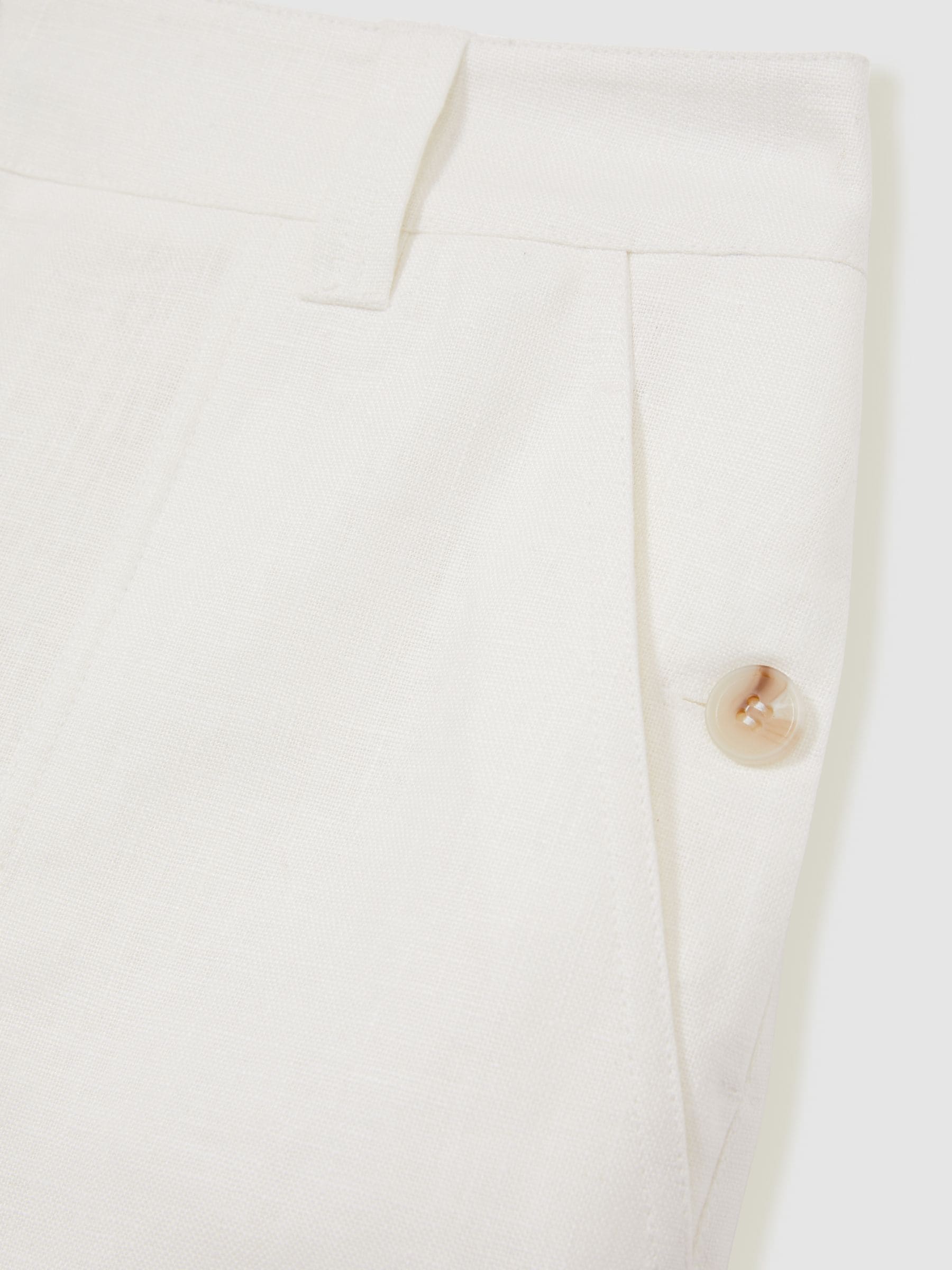 Wit - Reiss Ashby Linnen Shorts