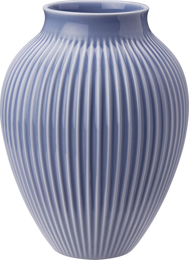 Knabstrup Keramik Knabstrup, vase, riller lavendelblå, 27 cm Ripple lavender