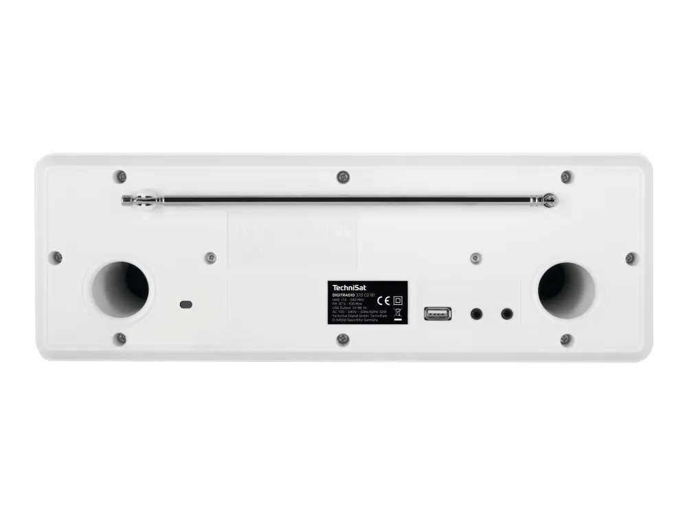 TechniSat DigitRadio 370 CD BT - Audiosystem - 2 x 5 Watt - hvid