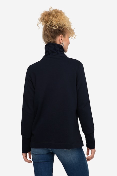 Sweatjacke, Stehkragen, Zipper, Langarm