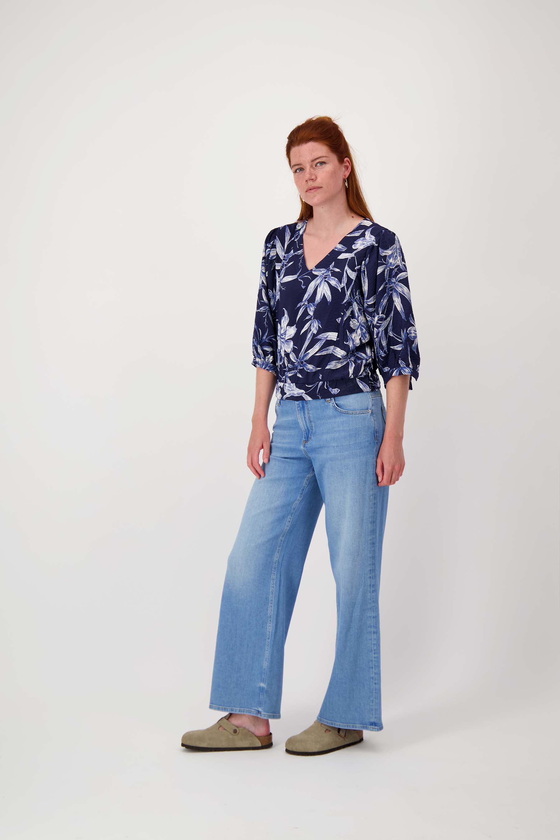 vleermuis blouse met print