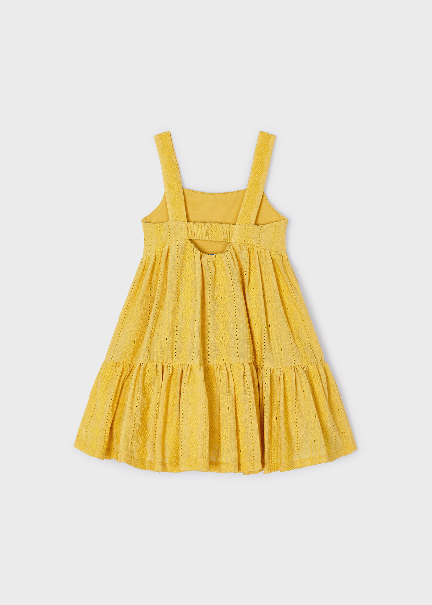 Vestido perfurado com estampa de flamingo para meninas