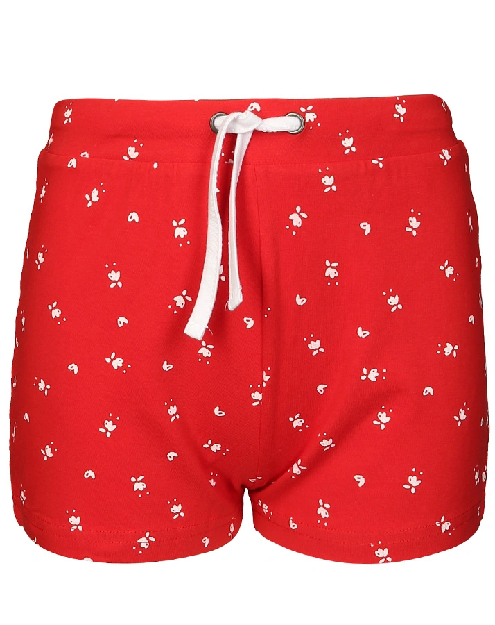 Jersey-Shorts TINY FLOWERS in rot