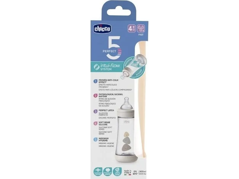 CHICCO Perfect 5 sutteflaske 300 ml, neutral