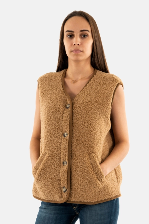 Gilets sans manche please l0dv 1806 cammello