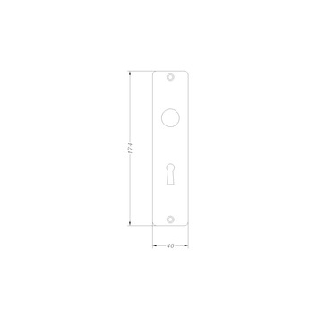 Schild aluminium sleutelgat 56 mm