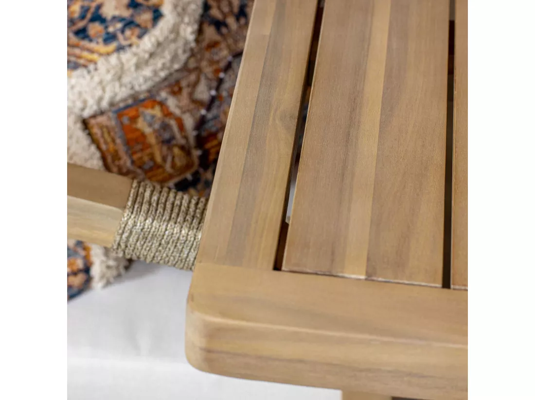 Now's Home - Ensemble De Bar Avec Table Haute Et Chaises En Bois D'acacia 4 Places