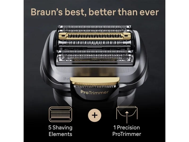 Braun Series 9 Pro  9560cc, Sort, Batteri, Lithium-Ion (Li-Ion), Indbygget batteri, 60 min., Kasse