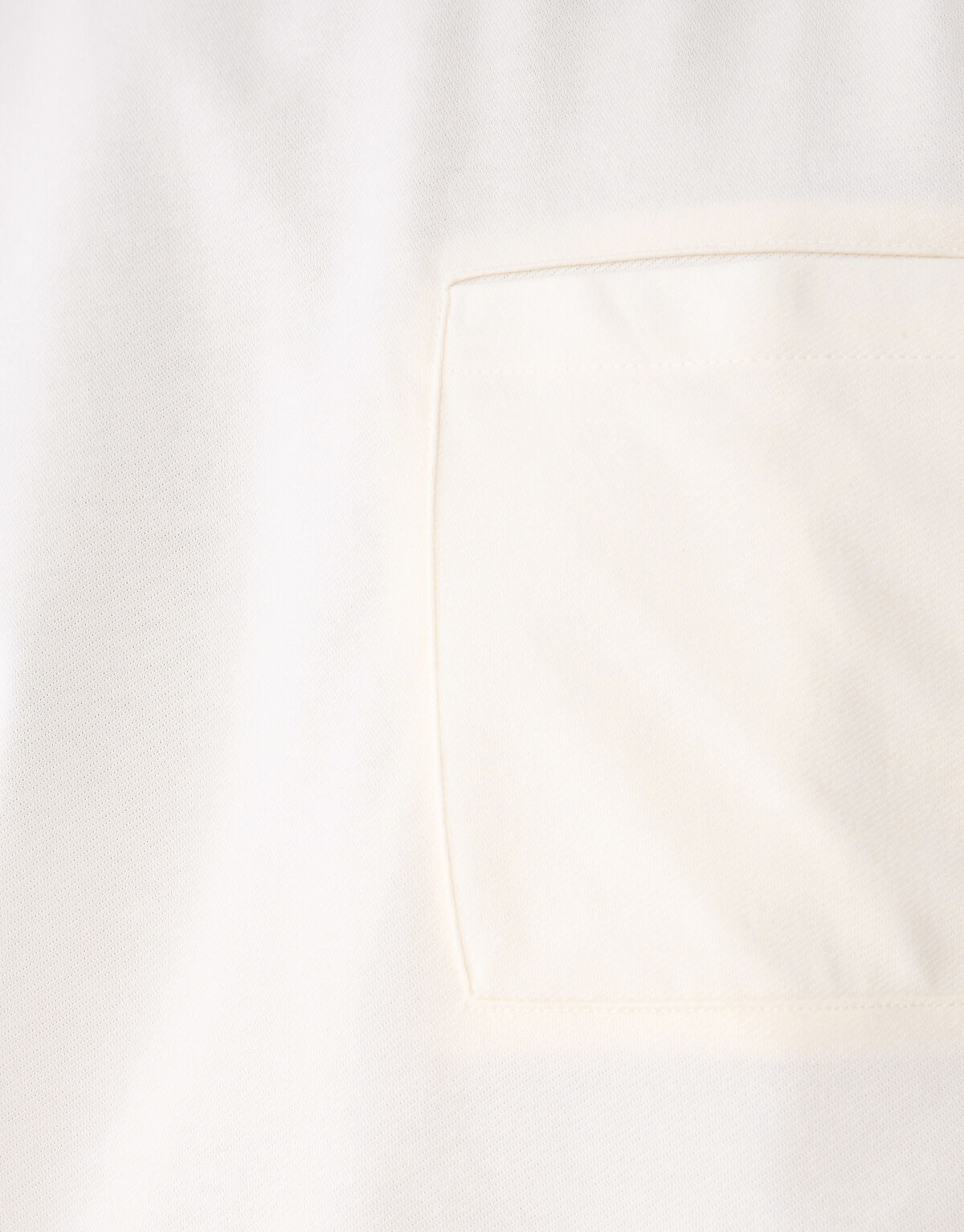 Pocket T-shirt Gebroken Wit
