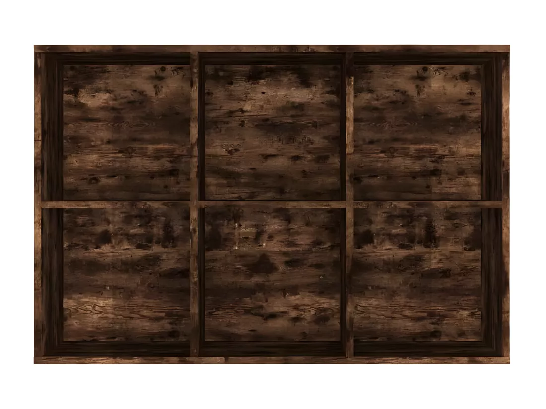 Bibliothèque/Buffet Chêne fumé 66x30x98 cm Bois d'ingénierie