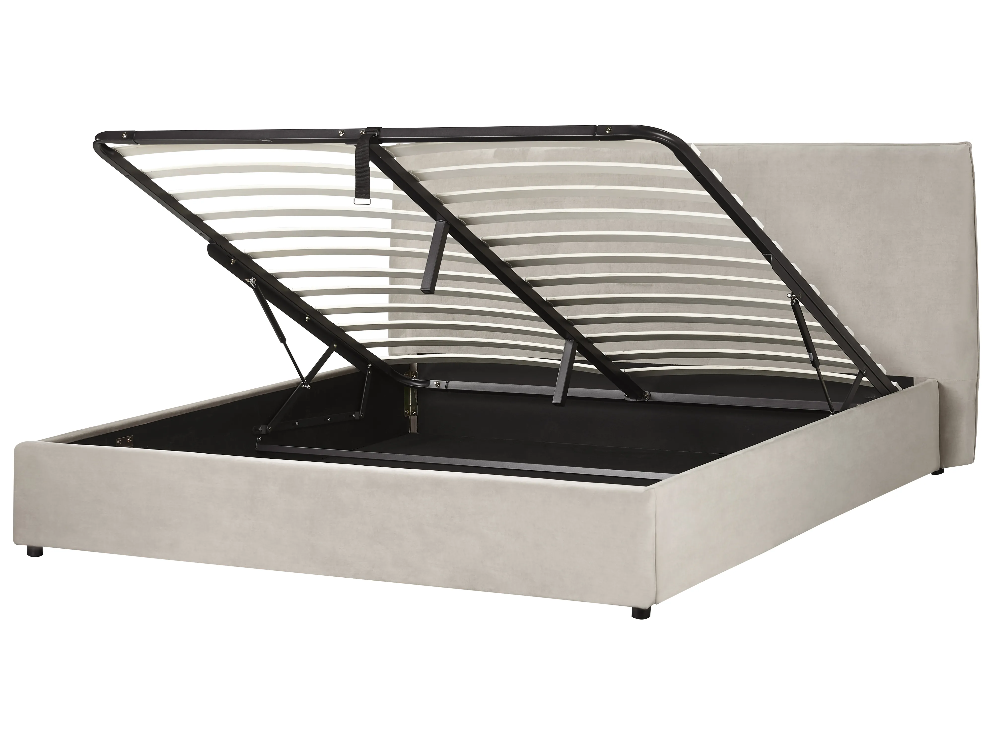 Bed met opbergruimte Fluweel LAVAUR 180 x 200 cm Taupe