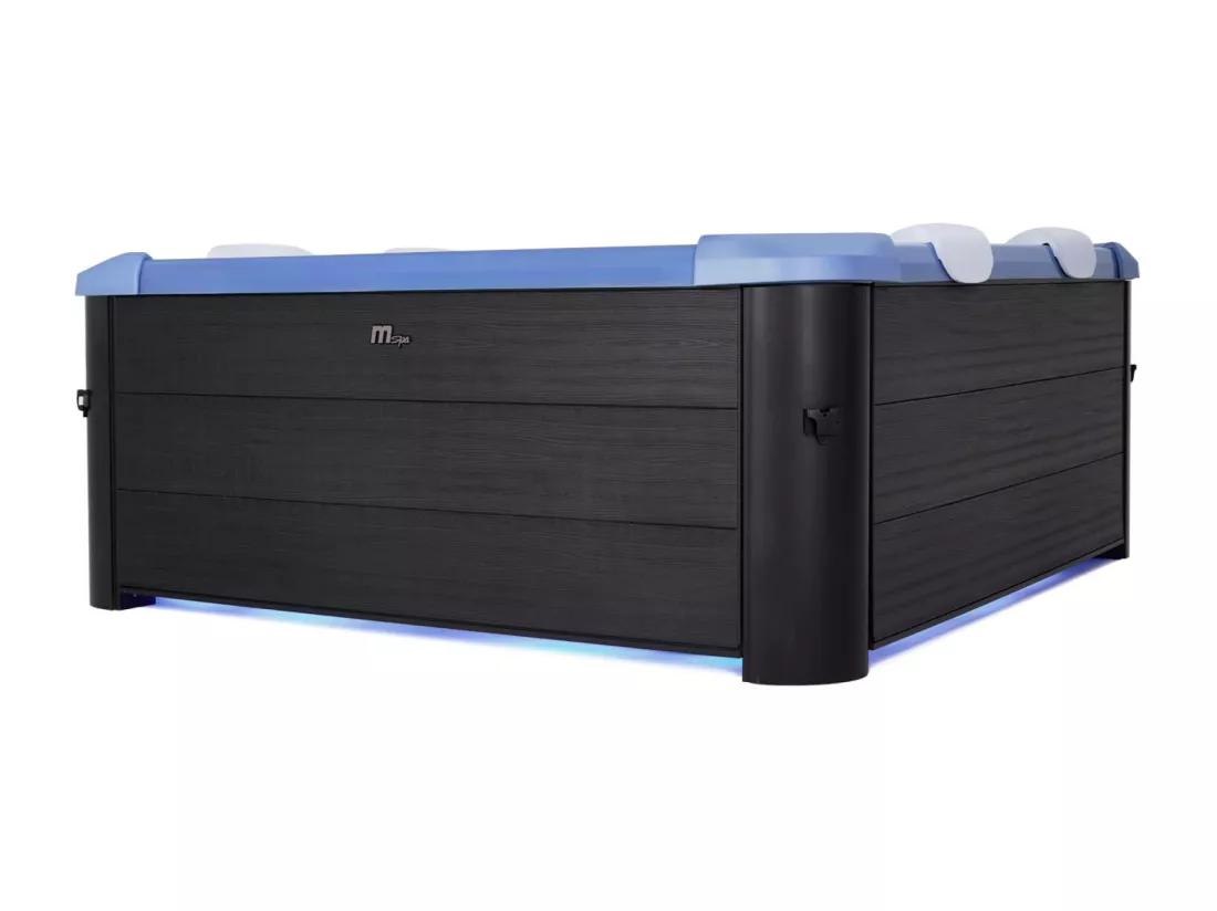 Spa rigide 6 places hydromassages. 4 coussins + 8 filtres + bâche incluse. OSLO SAPPHIRE. L 160 x P 160 x H 65 cm