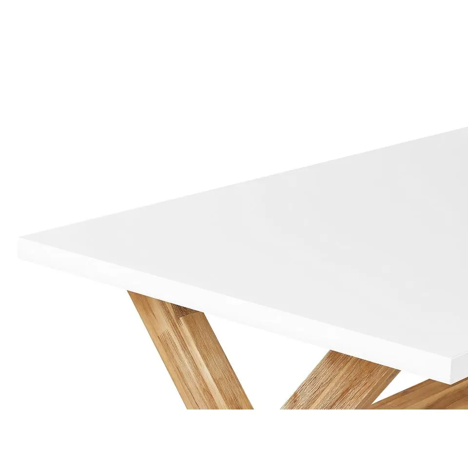 OLBIA - Tuintafel - Wit - 100 x 200 cm - Vezelcement