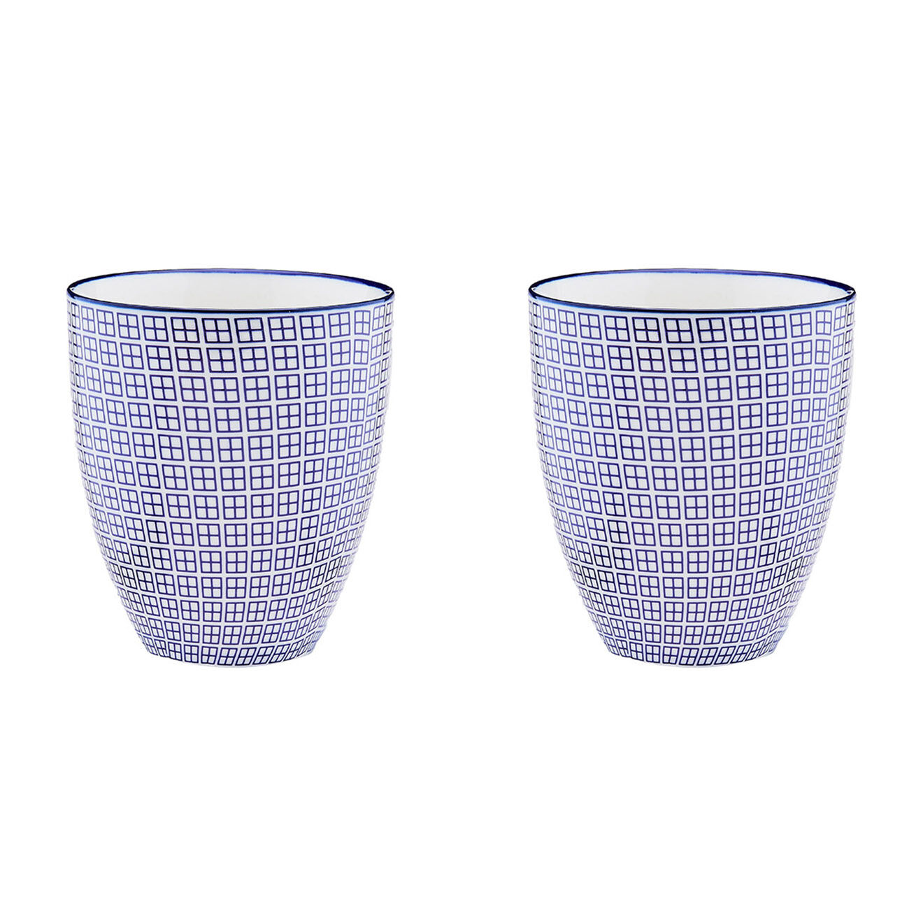 Bjorn 2 Mugs Pattern Dark blue bleu foncé - 30 cl