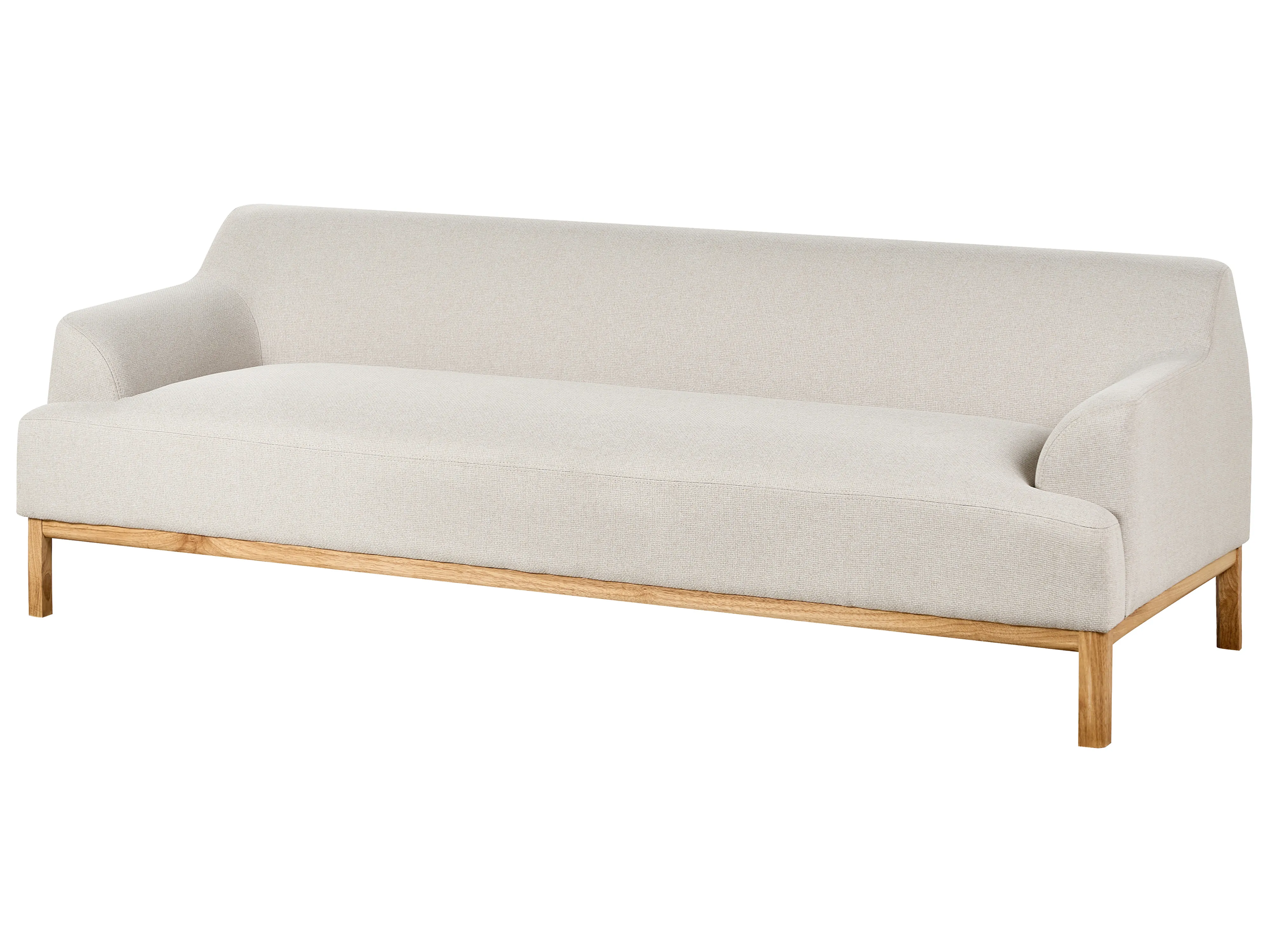 Bank 3-zits SOSJO Stof Lichtbeige