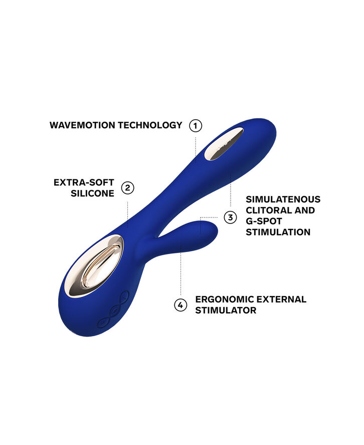 LELO Soraya Wave Rabbit Vibrator Midnatsblå