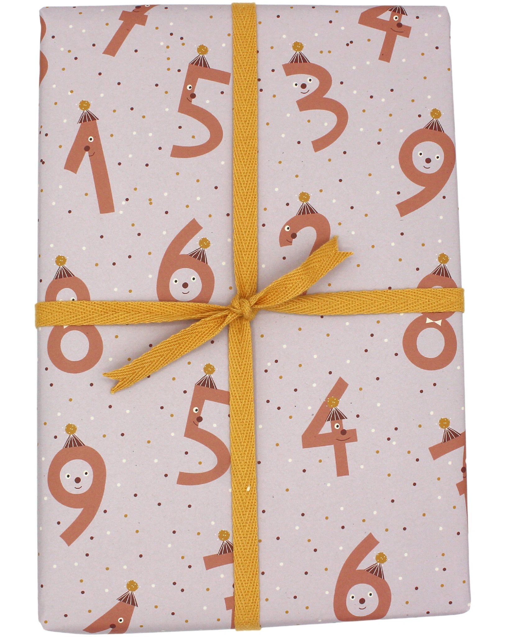 Geschenkpapier ZAHLEN (50x70) 3er Set in flieder