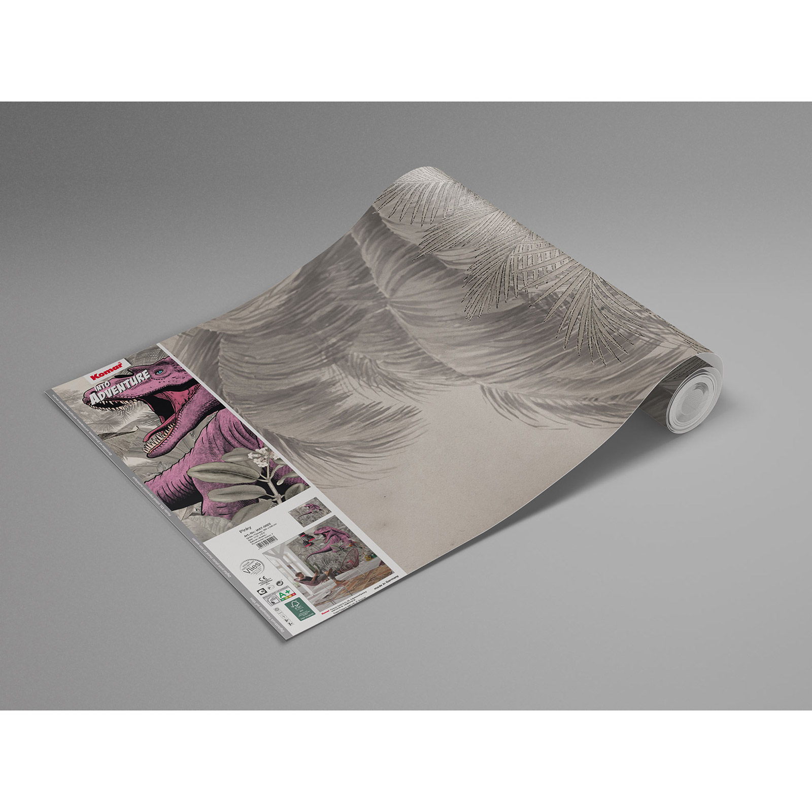 Vlies-Fototapete PINKY - rosa-schwarz-weiß - 350x280 cm