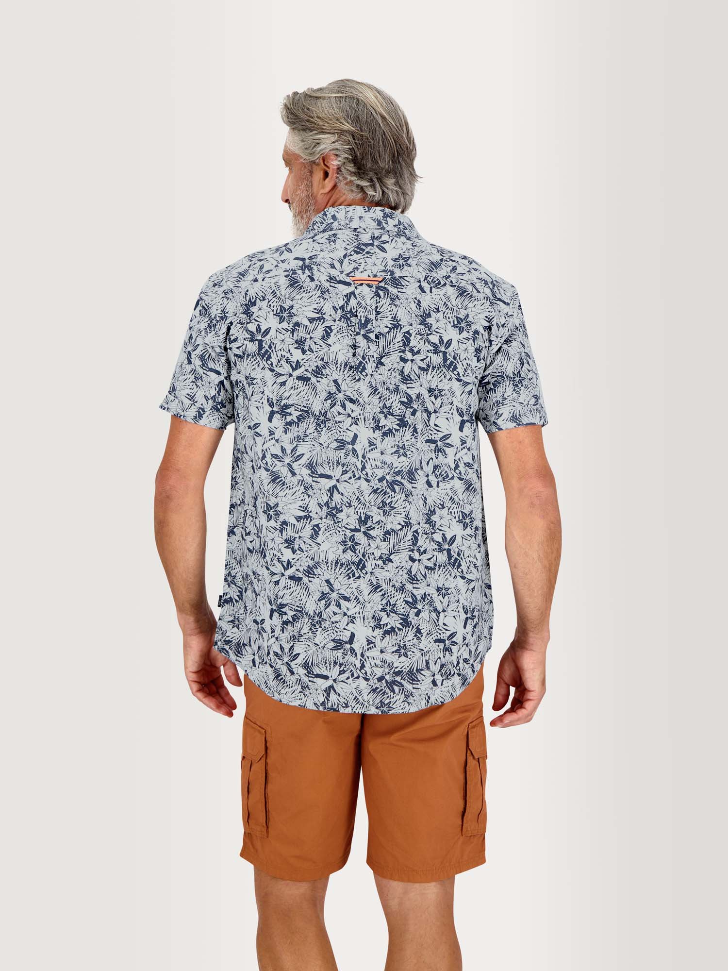 Chemise Homme Manches Courtes Coton\/Lin Bleu