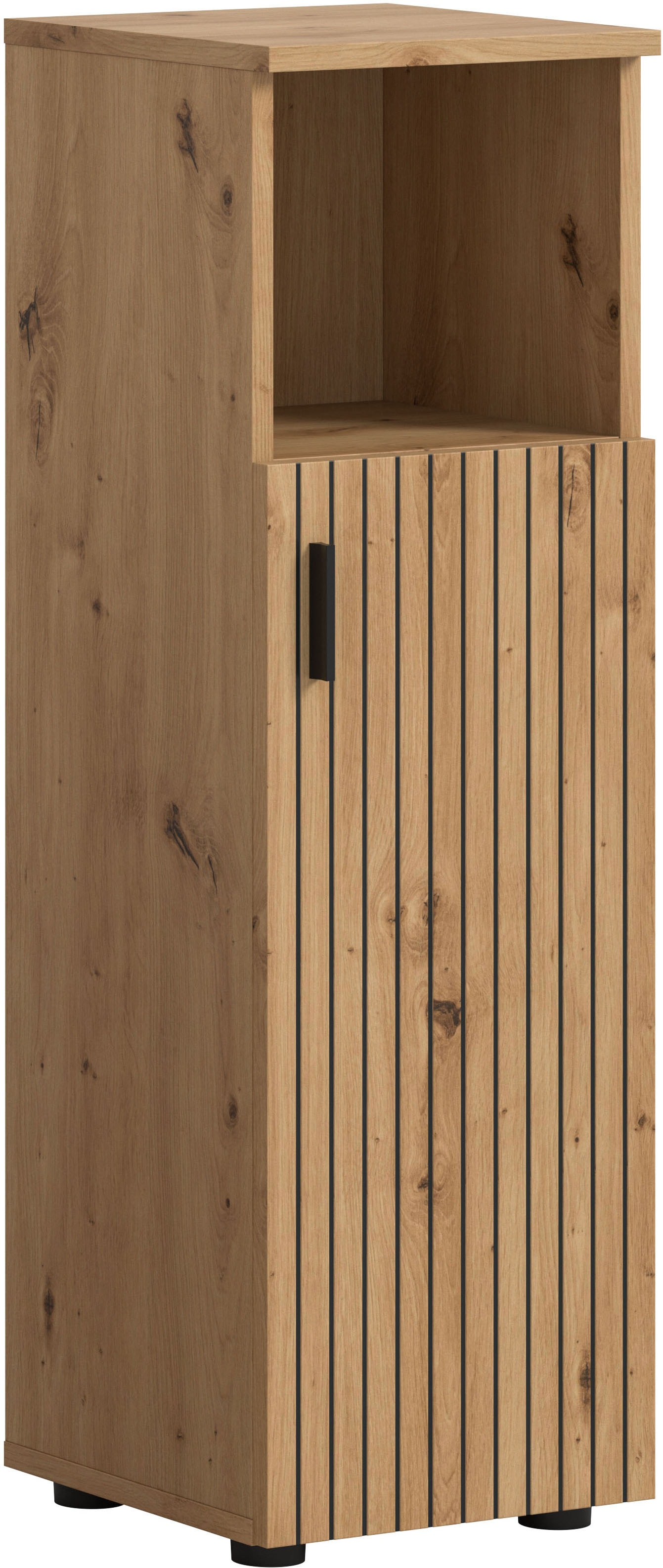 welltime Stauraumschrank »MANI, Höhe: 95 cm, Paneeloptik, 1 offenes Fach, 1 Tür« 1 Stk. tlg. Badezimmerschrank, Badschrank, Bad, Badezimmer