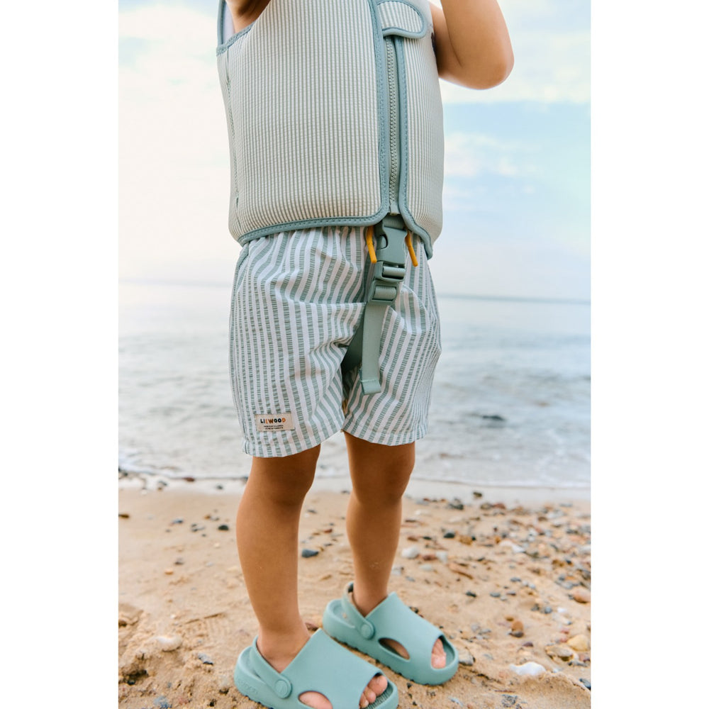 Køb LIEWOOD Stripe Peppermint / Crisp White Duke Stripe Badeshorts