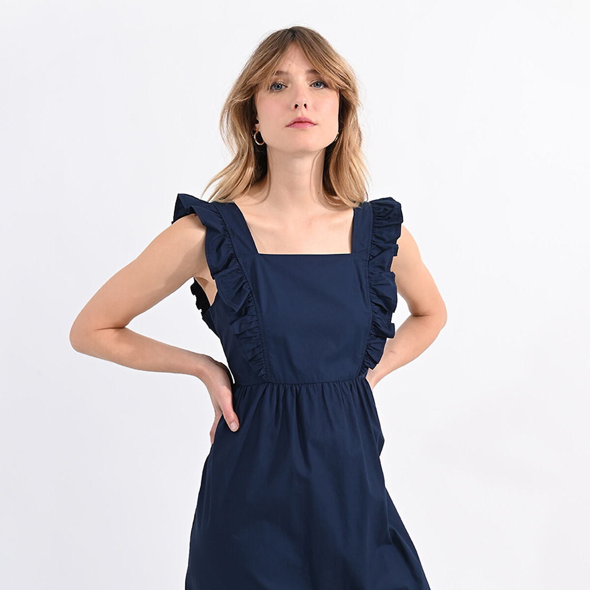MOLLY BRACKEN<br>Vestido longo com babados