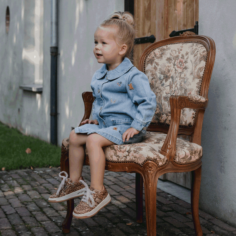 Shoesme Leopard Sneaker mit Reißverschluss