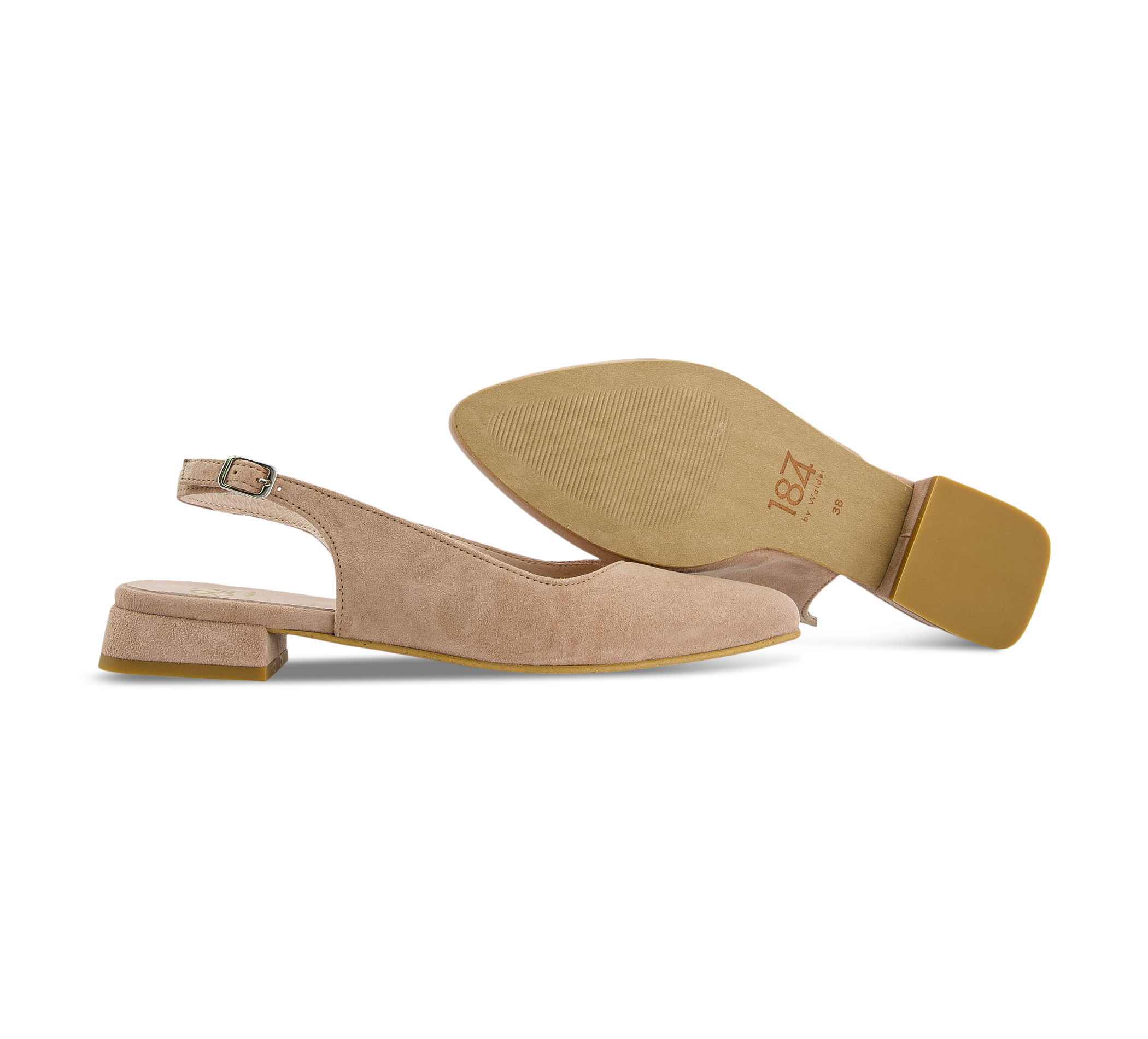 1874 by Walder Sling-Pumps beige/taupe