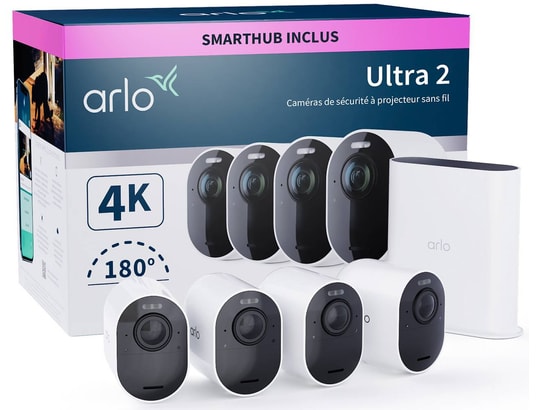ARLO - Caméra de surveillance Ultra 2 - pack de 4 caméras extérieures