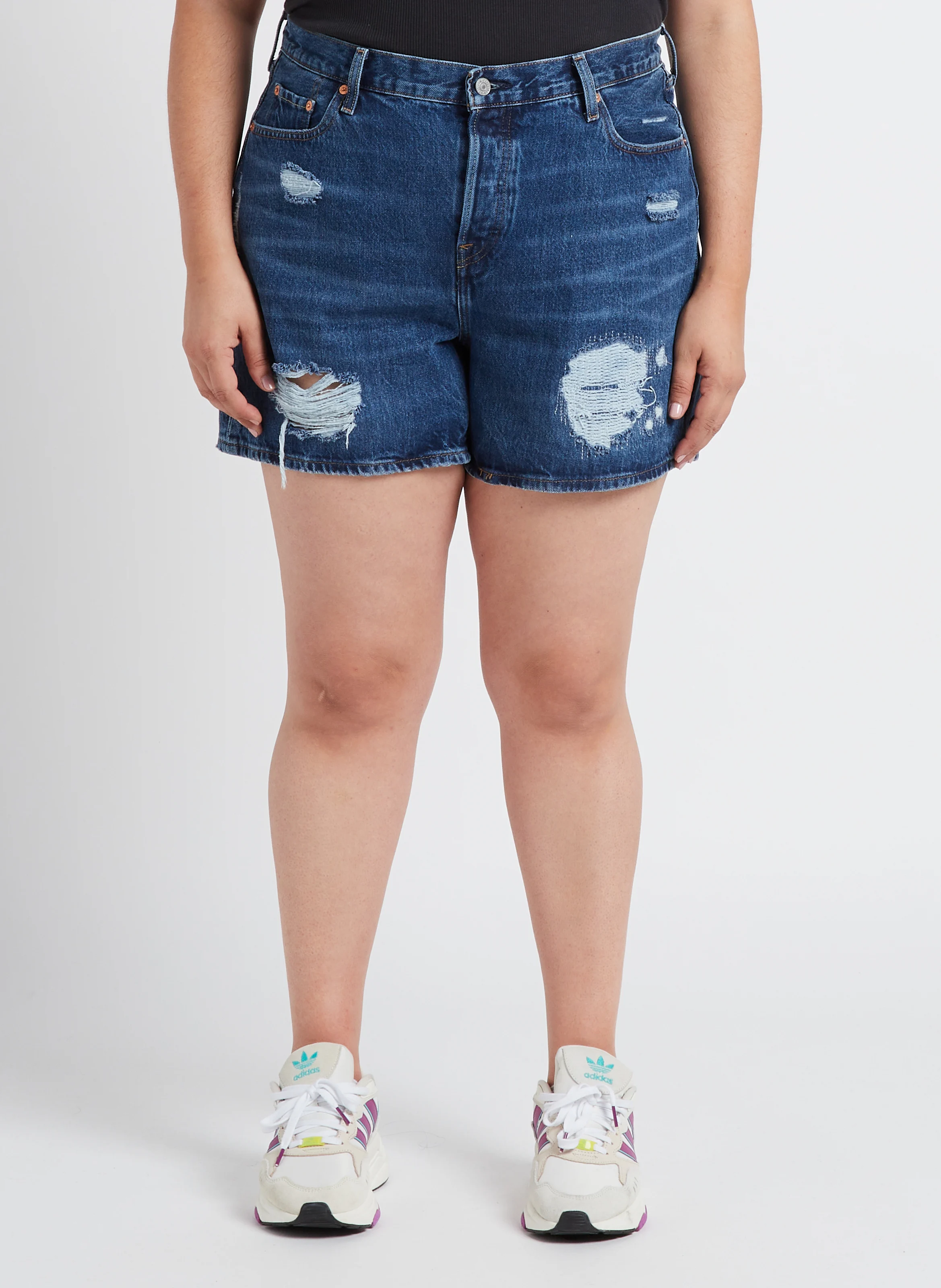 PL 501 HIGH RISE SHORT - Short en jean taille haute | Jean Délavé