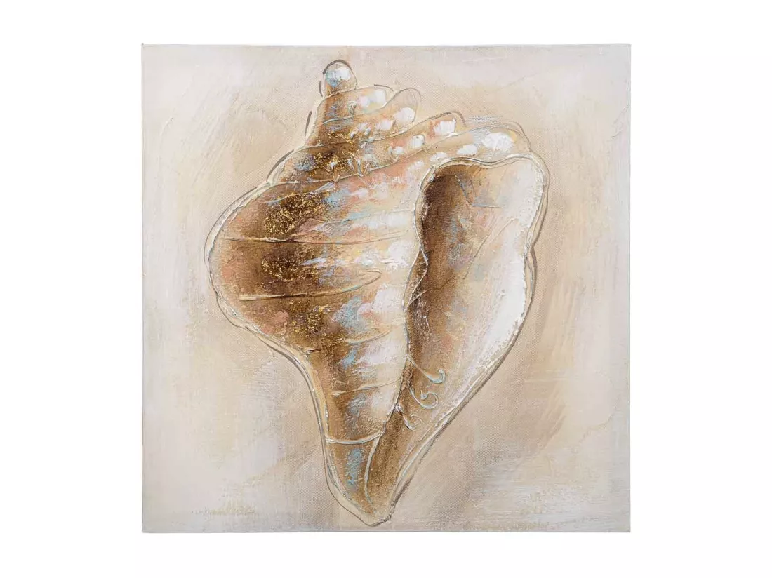 Tableau peint à la main avec relief gris 40x40x2.5h