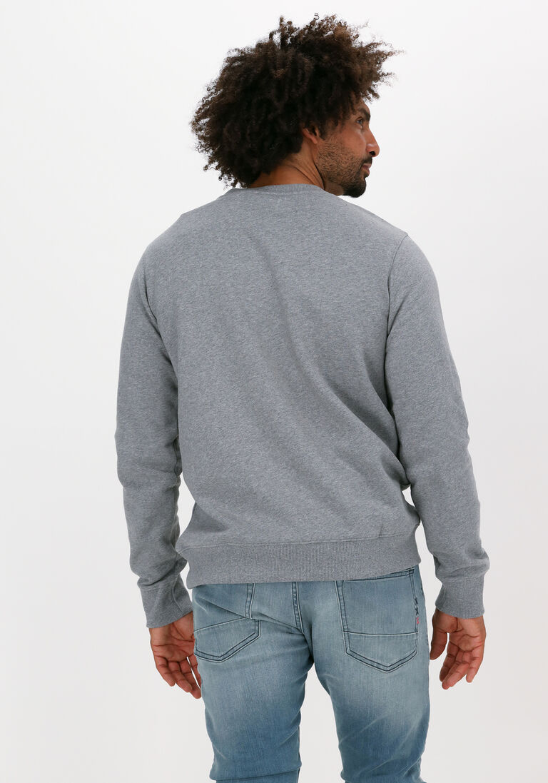 CALVIN KLEIN grijze calvin klein sweater iconic monogram crewneck