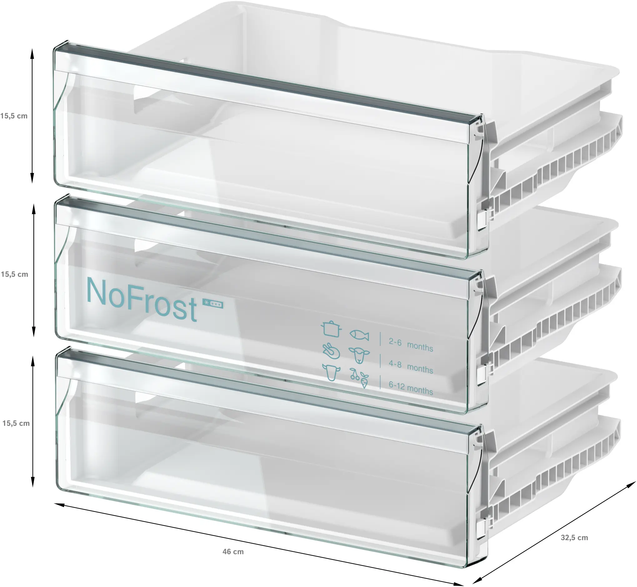 Serie 6 Onderbouwvriezer 82 x 59.8 cm Vlakscharnier met SoftClose