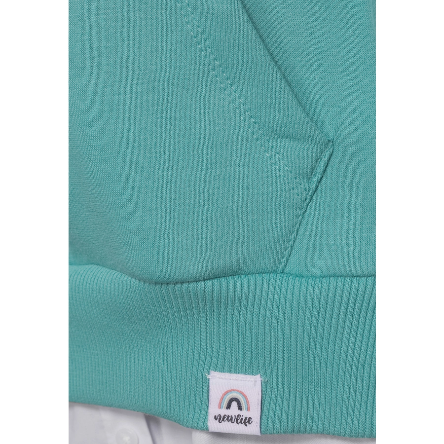 New Life Hoodie Hoodie Kapuzen Pullover mit Shirt türkis