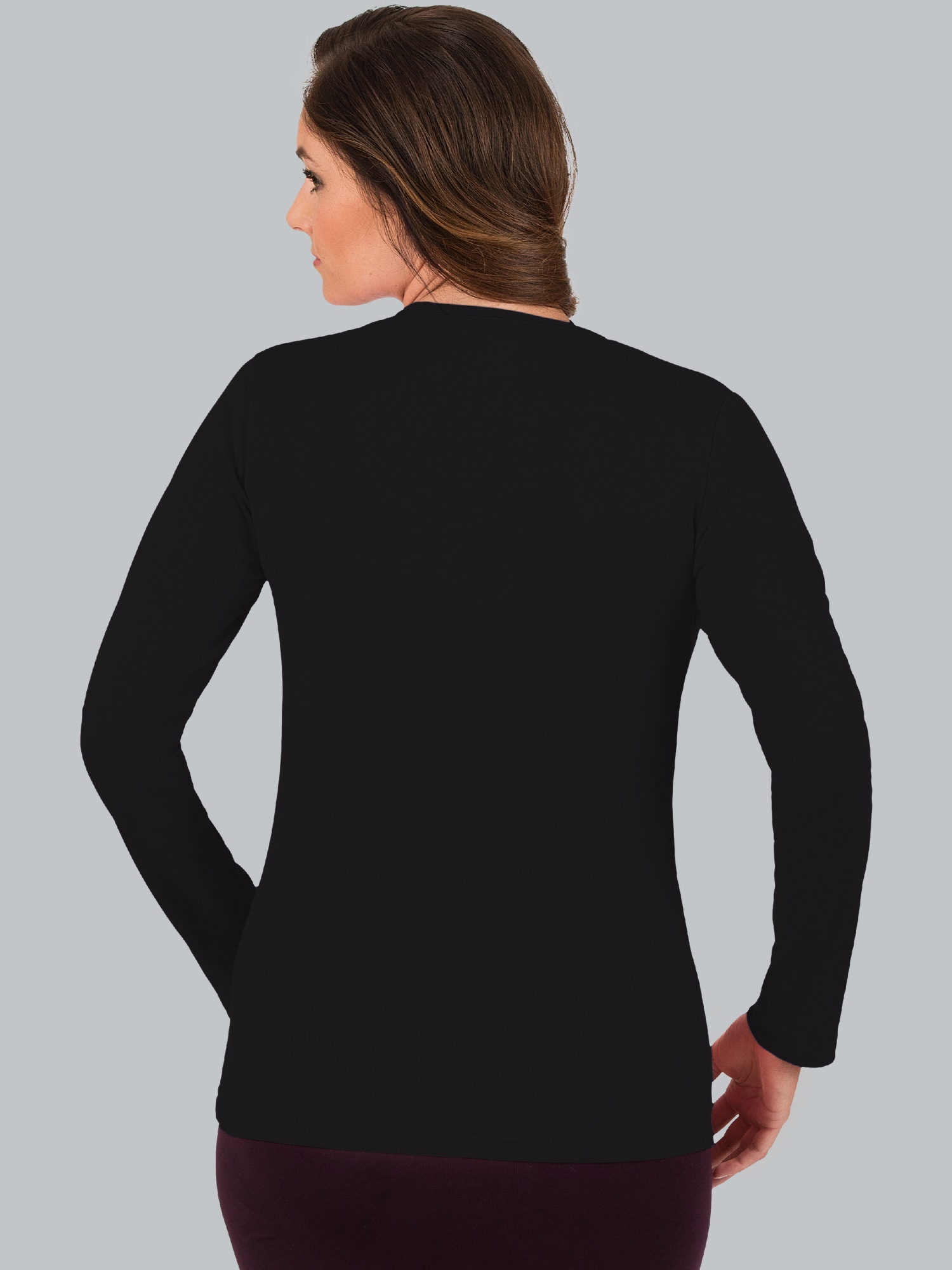 Langarmshirt mit Kristallsteinen Schwarz