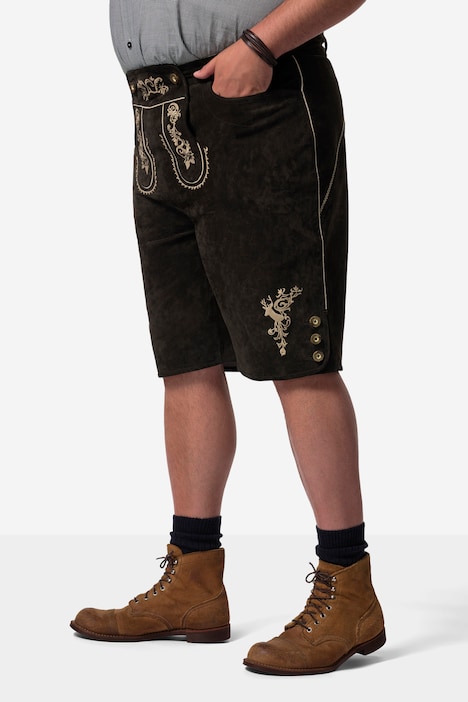 Men+ Trachten-Lederhose, echtes Leder, Stickereien, bis 70