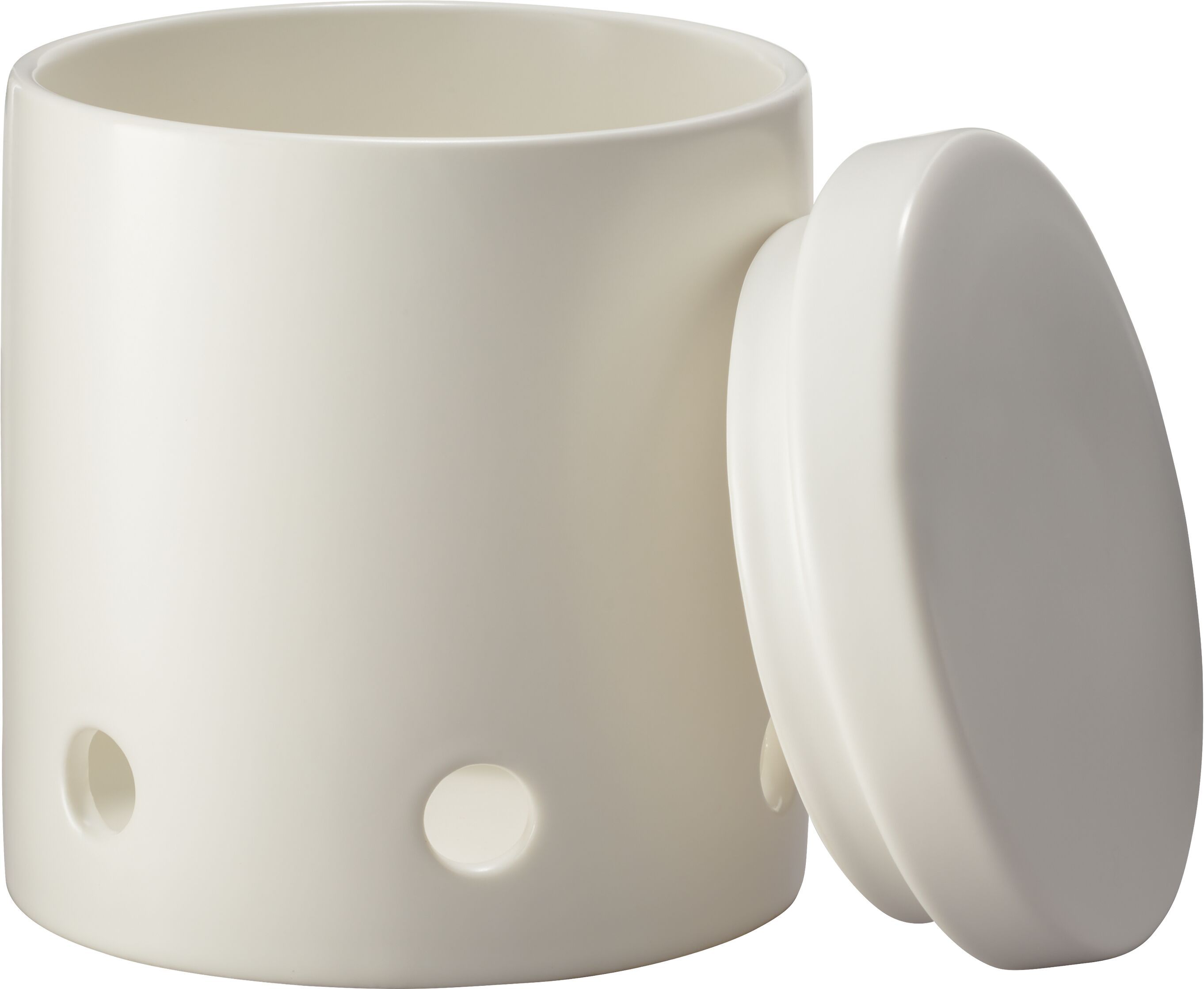 NEVIA Knoblauchtopf - Weiss / H: 12.0 cm