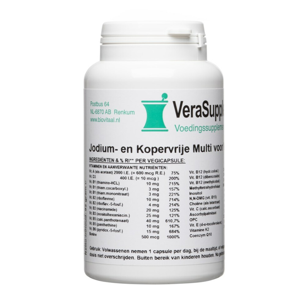 VeraSupplements Jodium- en Kopervrije Multi Volwassenen100 capsules