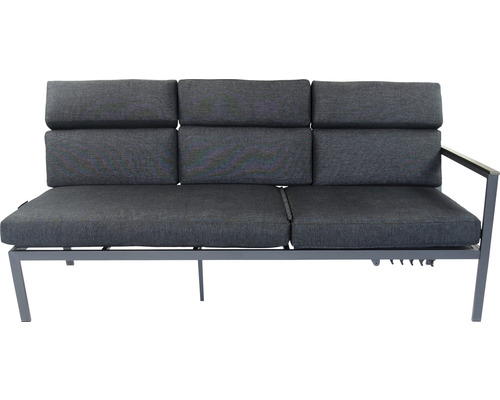 Loungeset tuinmeubelset 9-zits bestaande uit: driezitsbank, driezitsbank, tafel, bank, fauteuil, incl. kussens aluminium