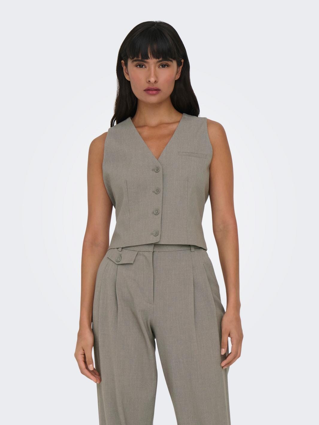 Only Onlmavis Mel S/L Short Fit Vest Cc Tlr